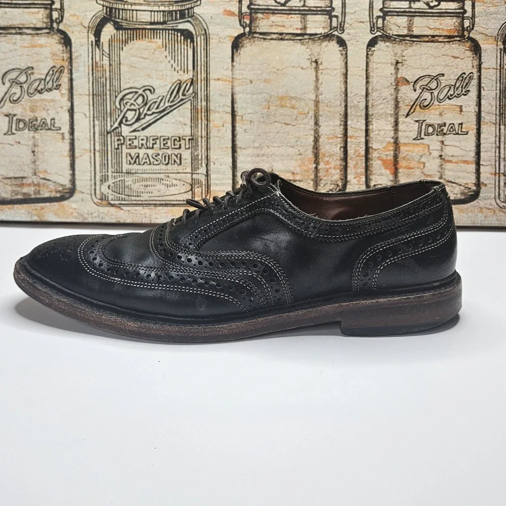 Allen Edmonds McTavish Oxfords Shoes Men's 10.5 D Black Leather Golden Era